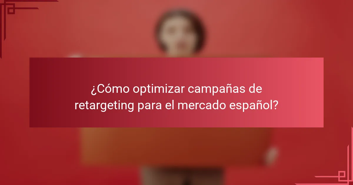 ¿Cómo optimizar campañas de retargeting para el mercado español?